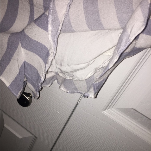 Baby blue and white romper. - Picture 2 of 6